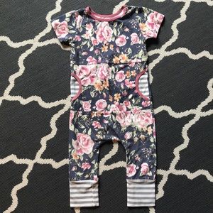Rags Floral T-shirt Romper